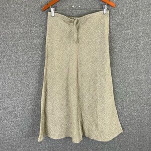 Flax Women's S Linen Tan Skirt Midi A-Line Boho Gremlincore Neutral Drawstring